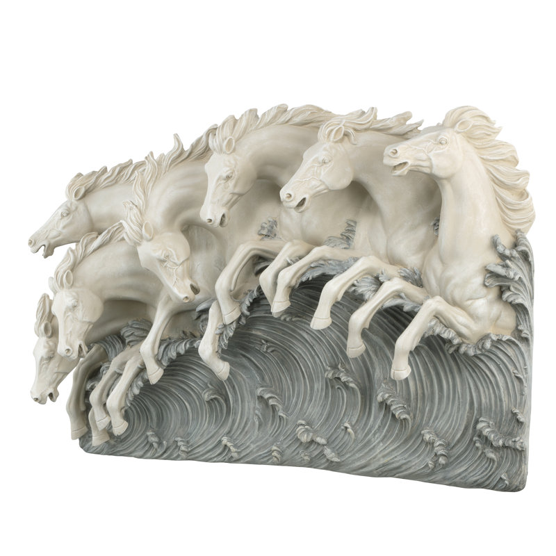 Design Toscano Neptune's Horses of the Sea Wall Sculpture